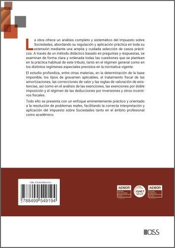 IMPUESTO SOBRE SOCIEDADES: RESPUESTAS Y SOLUCIONES PRACTICAS, de FRANCISCO MELLADO BENAVENTE | portada del libro