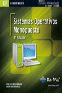 Sistemas Operativos Monopuesto. 2ª Edición (GRADO MEDIO), de Raya Cabrera, José Luis | portada del libro