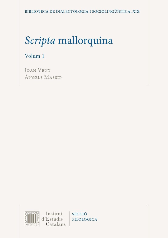 Scripta mallorquina, de Veny Clar, Joan | portada del libro