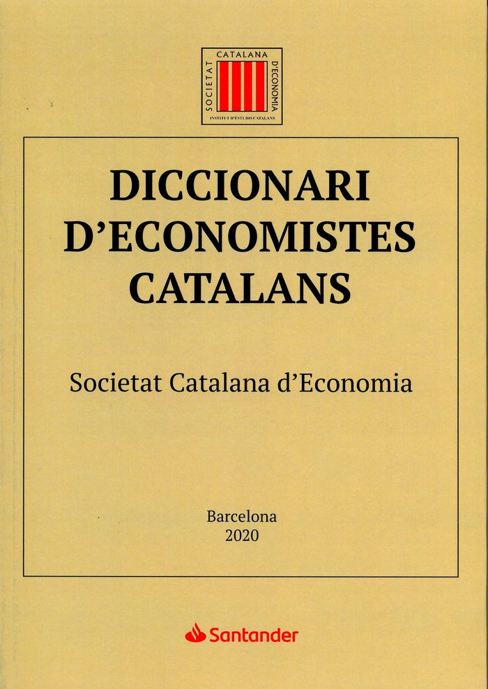 Diccionari d'economistes catalans | portada del libro
