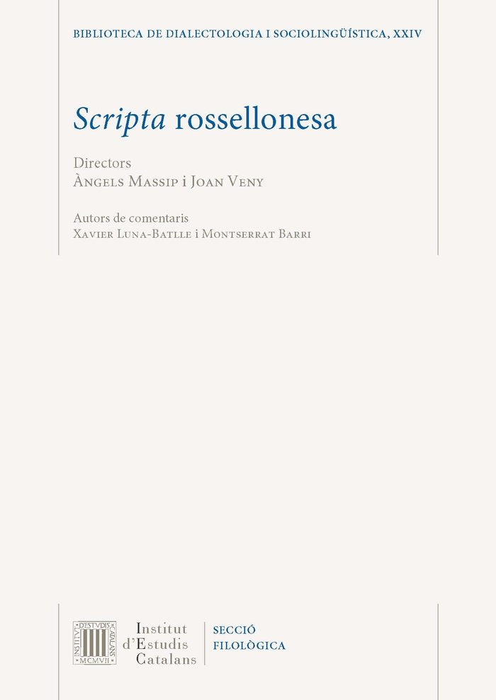 SCRIPTA ROSSELLONESA | portada del libro
