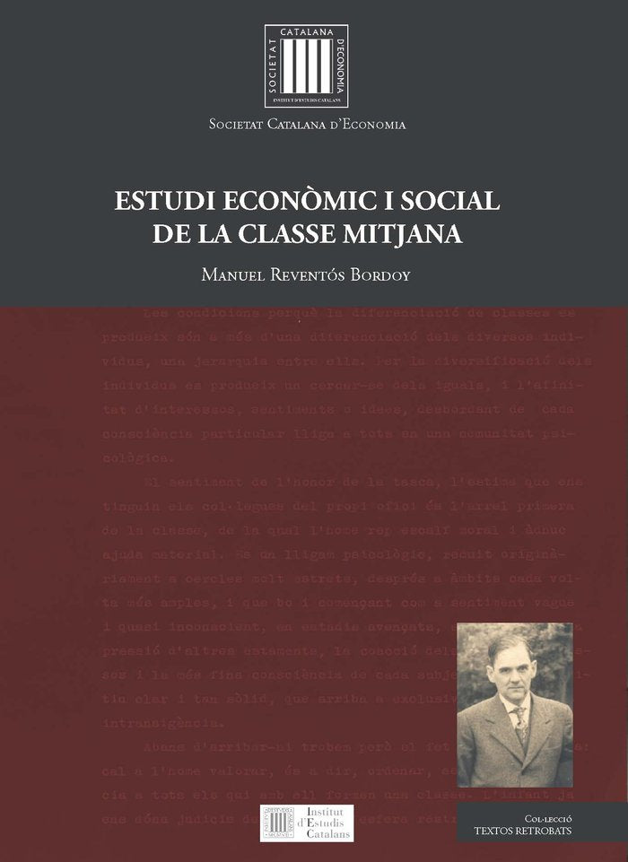 ESTUDI ECONOMIC I SOCIAL DE LA CLASSE MITJANA, de REVENTOS BORDOY, MANUEL | portada del libro