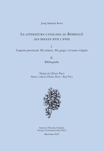 LA LITERATURA CATALANA AL ROSSELLO ALS SEGLES XVII I XVIII, de PONS | portada del libro