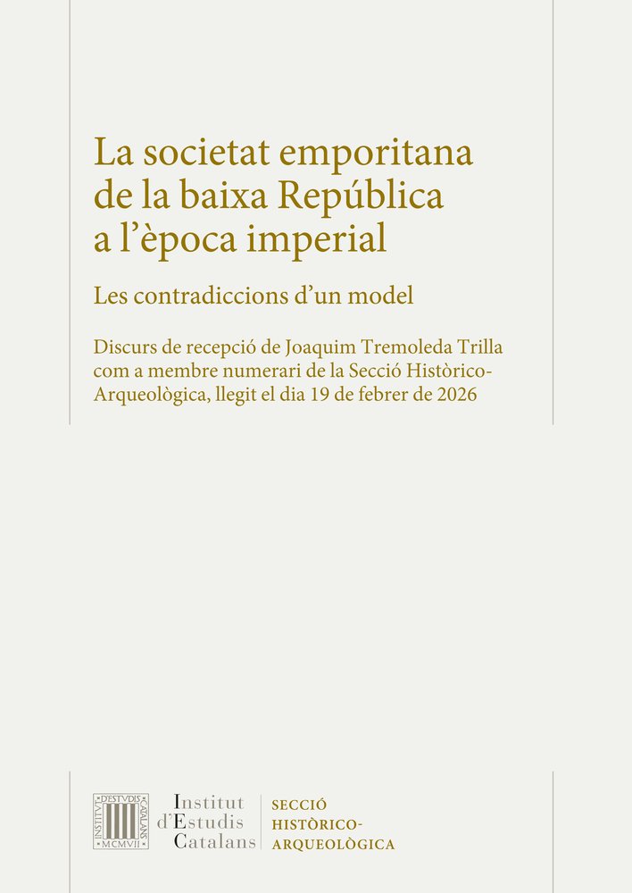 LA SOCIETAT EMPORITANA DE LA BAIXA REPUBLICA A L'EPOCA IMPERIAL, de TREMOLEDA I TRILLA, JOAQUIM | portada del libro