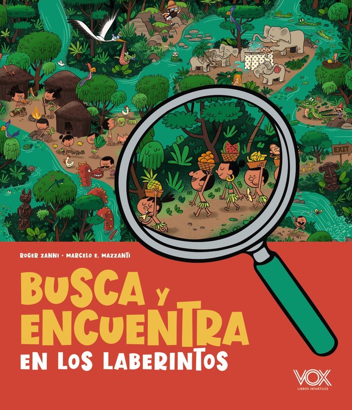 Busca y encuentra en los laberintos, de Vox Editorial | portada del libro