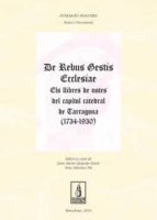 De Rebus Gestis Ecclesiae, de JOAN MARIA QUIJADA BOSCH | portada del libro