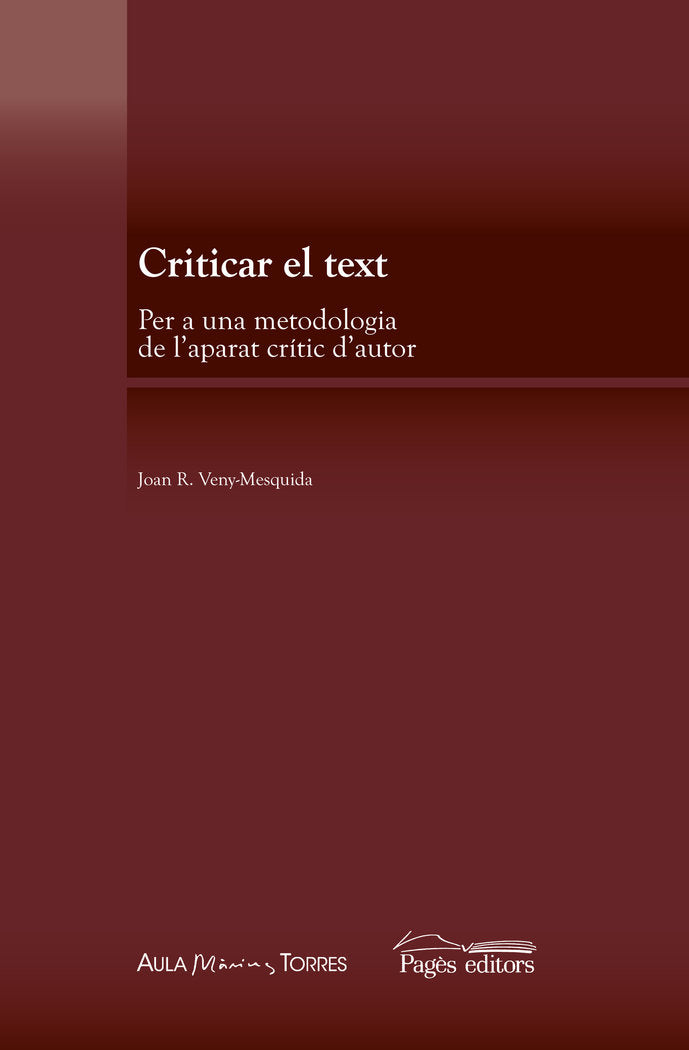 Criticar el text, de Veny Mesquida, Joan Ramon | portada del libro