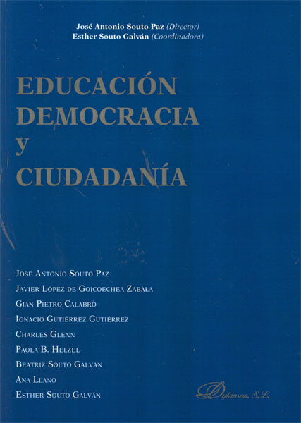 Educación, democracia y ciudadanía, de Souto Paz | portada del libro