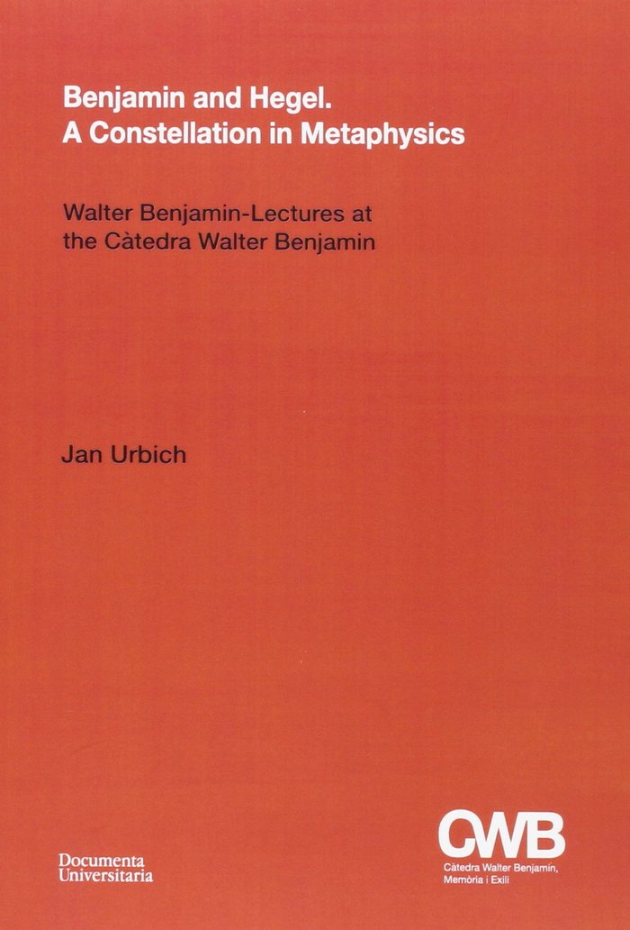 Benjamin and Hegel, de Urbich, Jan | portada del libro