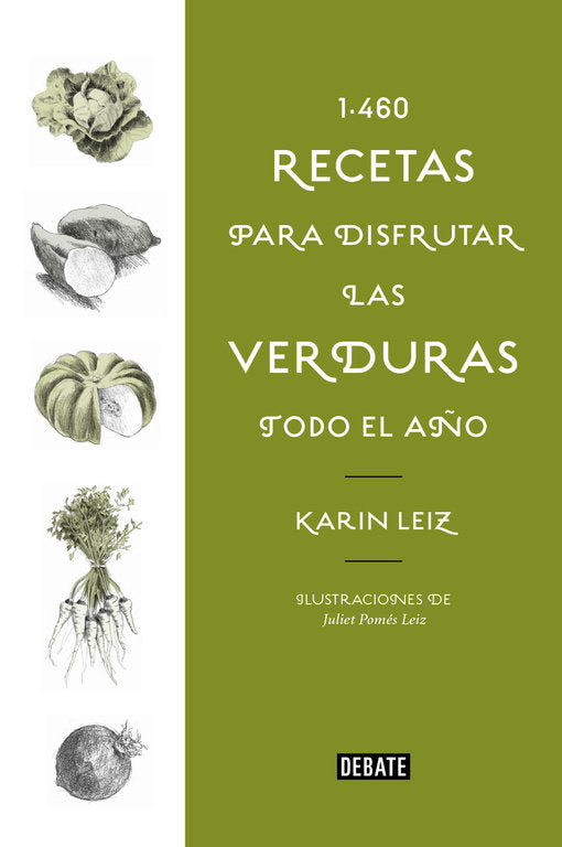 1460 recetas para disfrutar las verduras todo el año, de Leiz | portada del libro