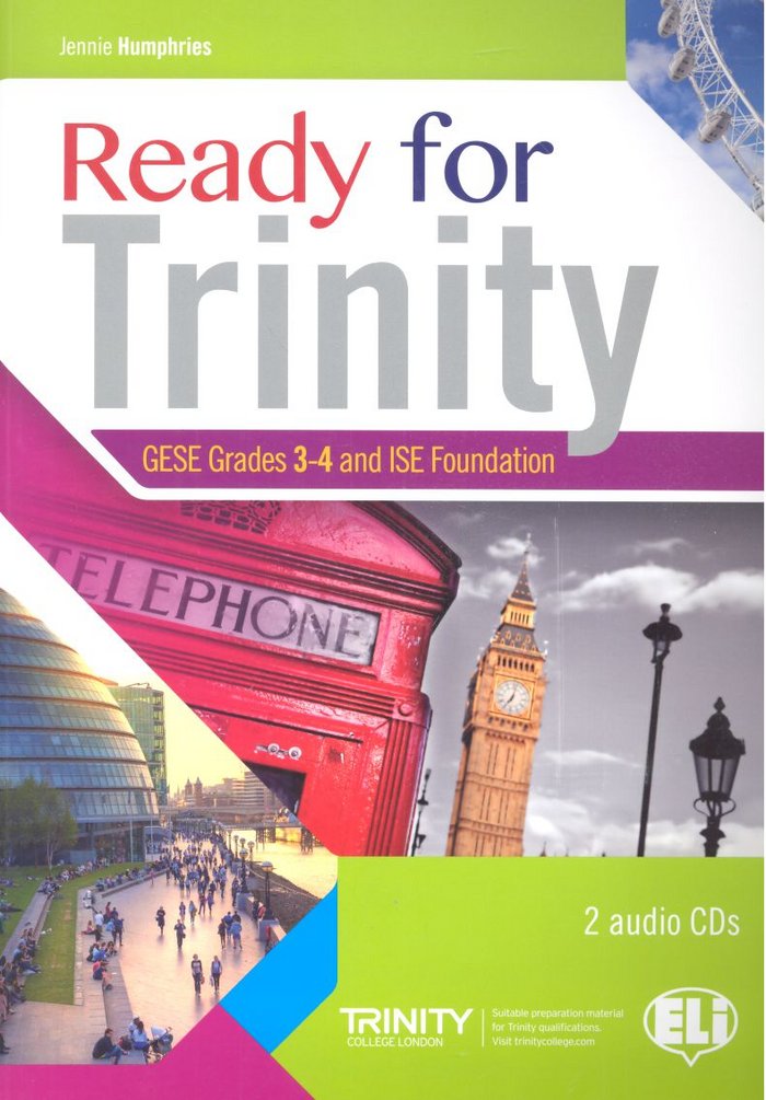 READY FOR TRINITY GESE GRADES 3-4 AND ISE FOUNDATION + 2 CD, de VV.AA. | portada del libro