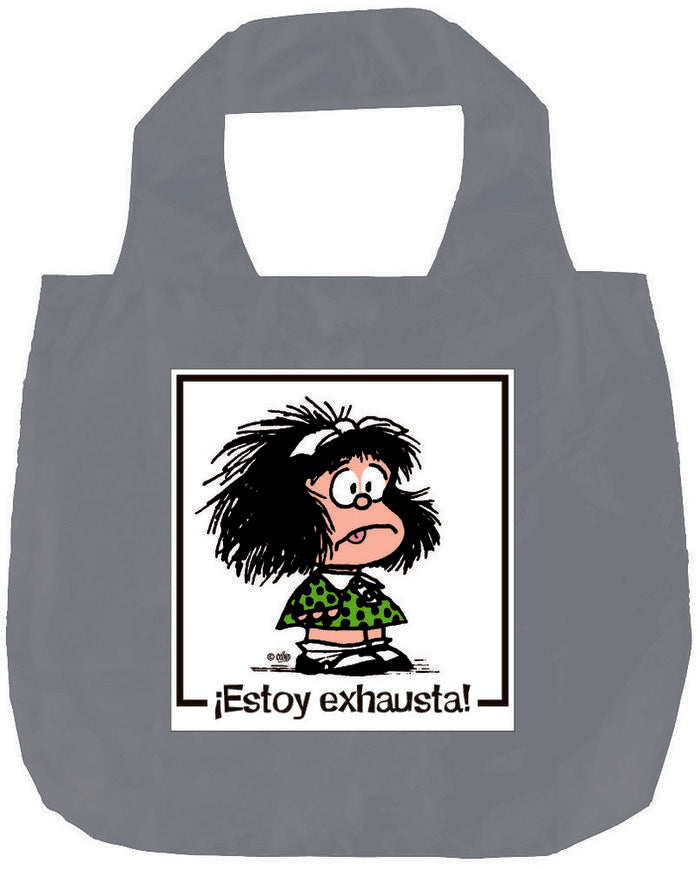 BOLSA PLEGABLE MAFALDA ESTOY EXHAUSTA - NE, de QUINO | portada del libro