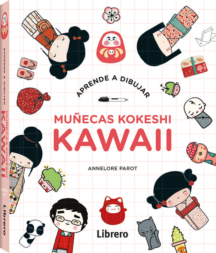 APRENDE A DIBUJAR MUÑECAS KOKESHI KAWAII | portada del libro