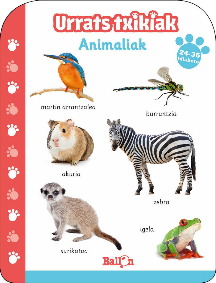Urrats Txikiak - Animaliak 24-36 hilabete, de BALLON | portada del libro