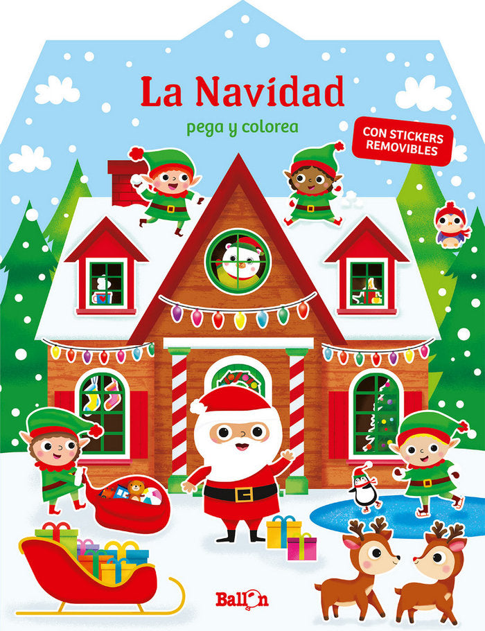 LA NAVIDAD - PEGO Y COLOREO, de BALLON | portada del libro