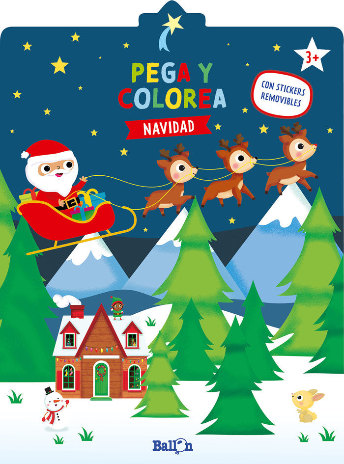 NAVIDAD - PEGA Y COLOREA, de AA.VV. | portada del libro