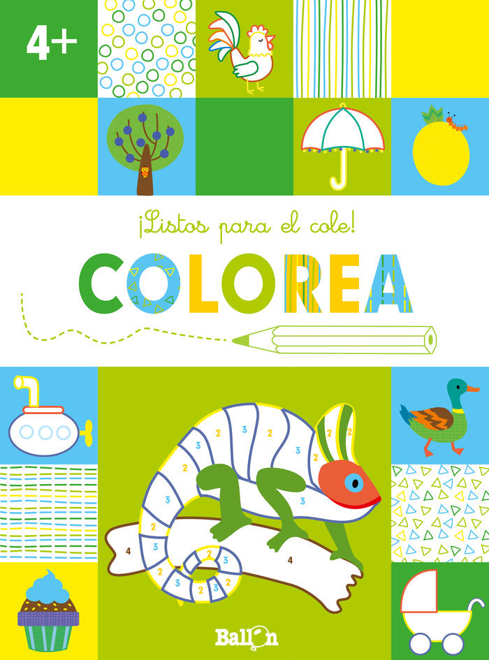 ¡LISTOS PARA EL COLE! COLOREA +4, de BALLON | portada del libro