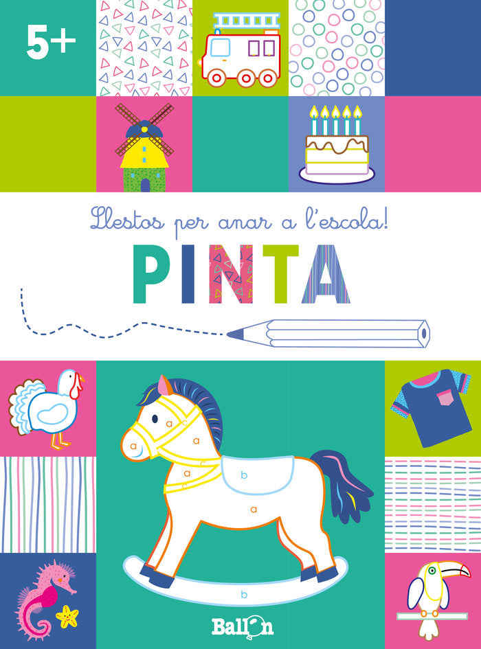 LLESTOS PER ANAR A L'ESCOLA! PINTA +5, de BALLON | portada del libro