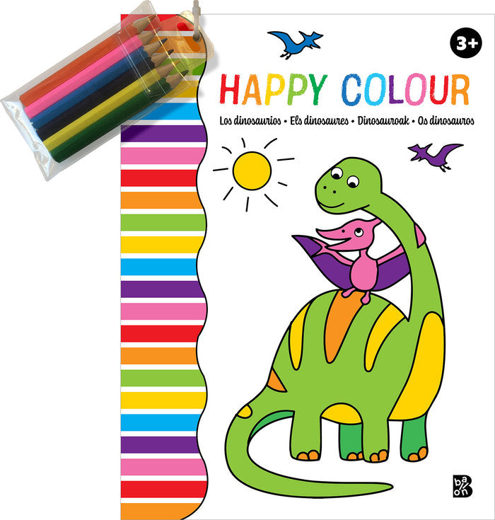 HAPPY COLOUR LOS DINOSAURIOS, de BALLON | portada del libro