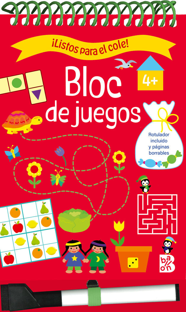 LISTOS PARA EL COLE BLOC DE JUEGOS +4, de BALLON | portada del libro