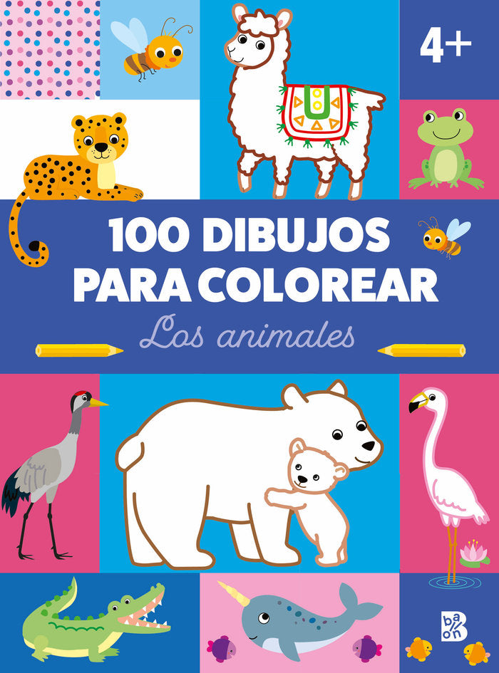 100 DIBUJOS PARA COLOREAR LOS ANIMALES, de BALLON | portada del libro