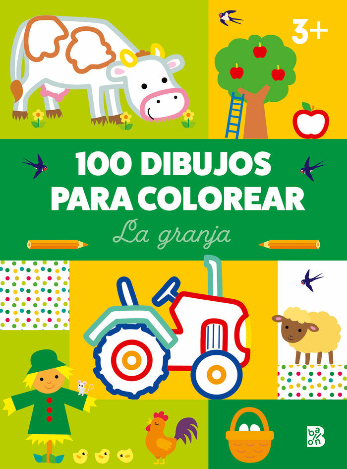 100 DIBUJOS PARA COLOREAR LA GRANJA, de BALLON | portada del libro
