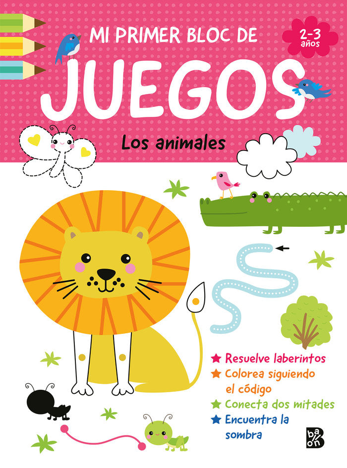 MI PRIMER BLOC DE JUEGOS LOS ANIMALES, de BALLON | portada del libro