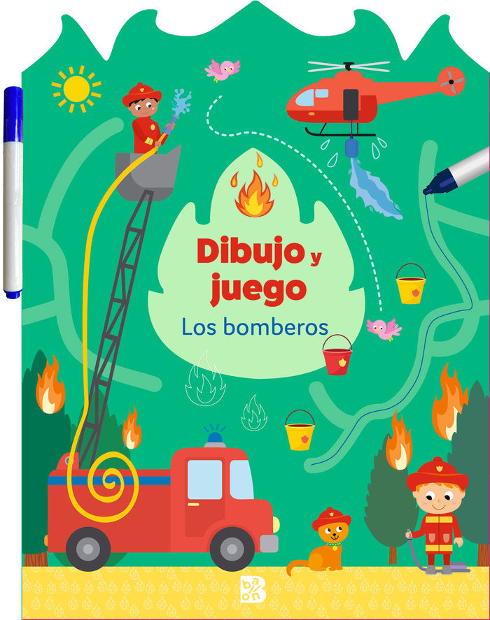 DIBUJO Y JUEGO LOS BOMBEROS, de BALLON | portada del libro