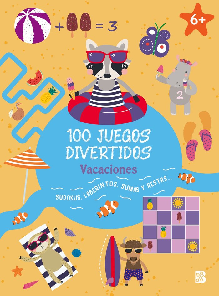 100 JUEGOS DIVERTIDOS VACACIONES, de AA.VV. | portada del libro