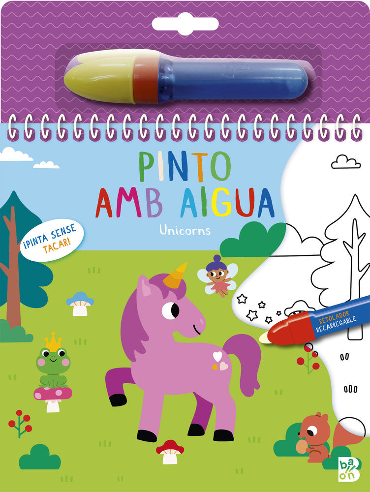 PINTO AMB AIGUA UNICORNS, de BALLON | portada del libro