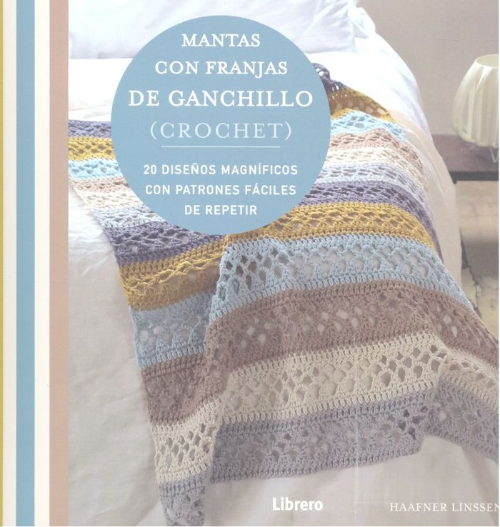 MANTAS CON FRANJAS DE GANCHILLO | portada del libro