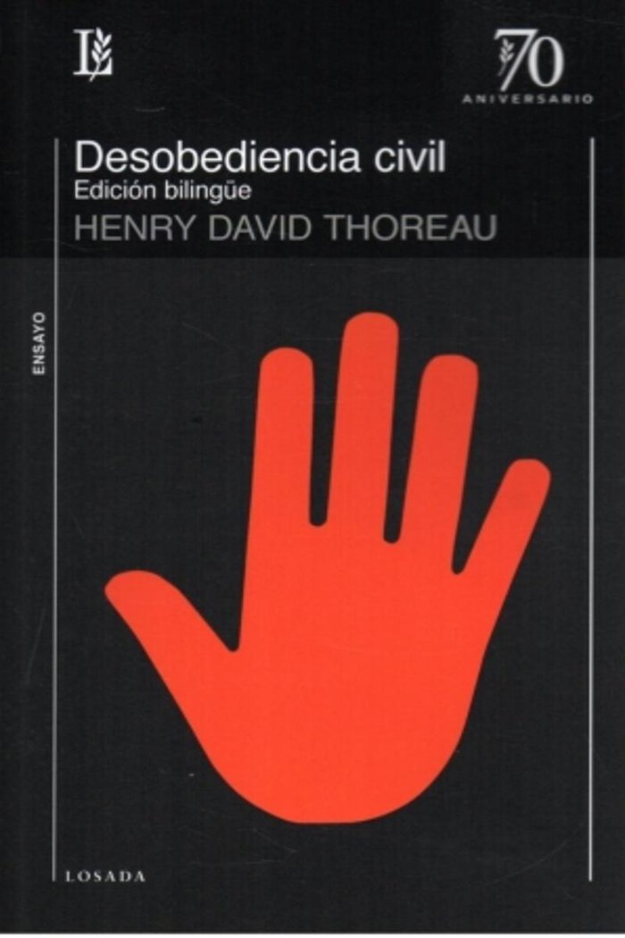 Desobediencia civil, de Thoreau, Henry David | portada del libro