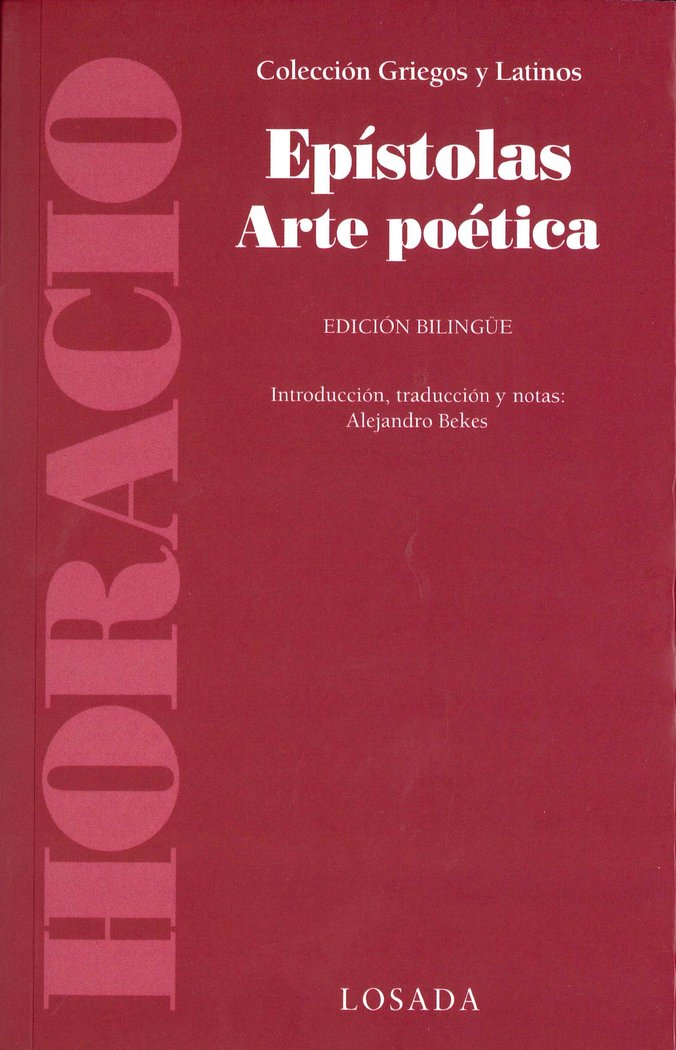 Epístolas: Arte poética Bilingüe, de Horacio, Quinto Flaco | portada del libro