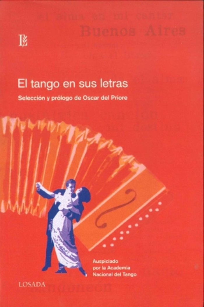 TANGO EN SUS LETRAS, EL, de del priore, oscar | portada del libro