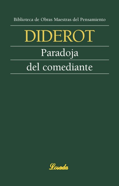 PARADOJA DEL COMEDIANTE, de Diderot, Denis | portada del libro