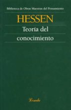 TEORIA DEL CONOCIMIENTO, de JOHANNES HESSEN | portada del libro
