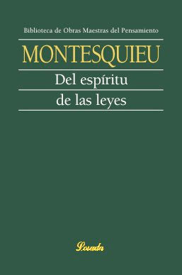 DEL ESPRIRITU DE LAS LEYES, de Montesquieu, Charles Louis Barón de | portada del libro
