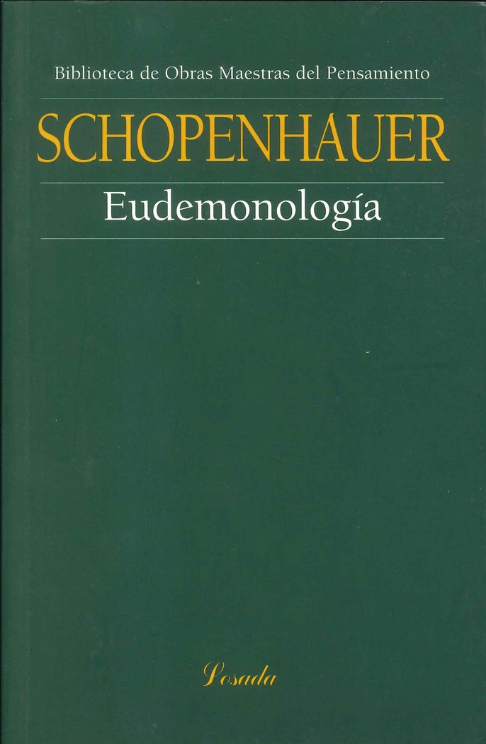 EUDEMONOLOGIA, de Schopenhauer, Arthur | portada del libro