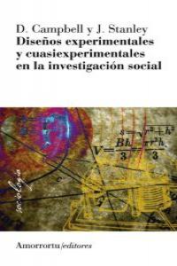 Diseños experimentales y cuasiexperimentales en la investigación social (2a ed), de Campbell, Donald T. | portada del libro
