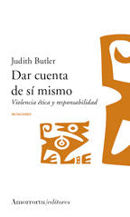 Dar cuenta de sí mismo, de Butler, Judith | portada del libro