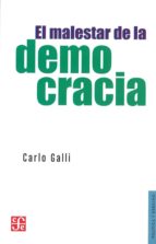 EL MALESTAR DE LA DEMOCRACIA, de Carlo Galli | portada del libro