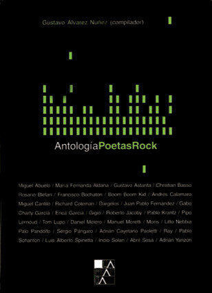 ANTOLOGIA POETAS ROCK, de GUSTAVO ALVAREZ NUÑEZ | portada del libro