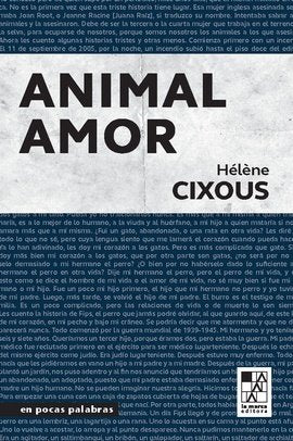 ANIMAL AMOR, de CIXOUS | portada del libro