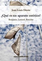 ¿QUE ES UN APARATO ESTETICO?, de Jean-Louis Deótte | portada del libro