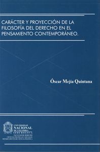 CARACTER Y PROYECCION DE LA FILOSOFIA, de MEJIA QUINTANA | portada del libro