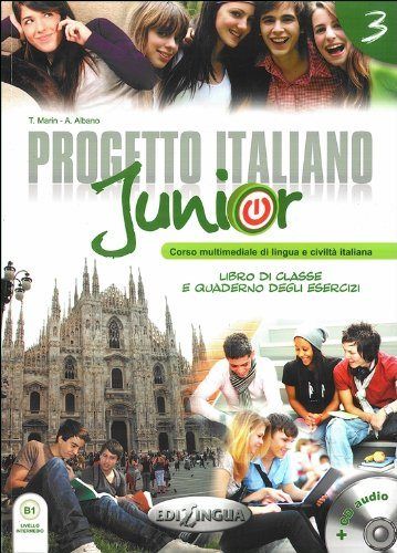 PROGETTO ITALIANO JUNIOR 3 LIBRO QUADERNO CD | portada del libro