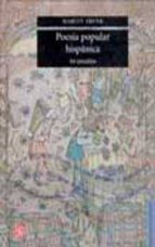 POESIA POPULAR HISPANICA, de Margit Frenk Alatorre | portada del libro