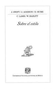SOBRE EL ESTILO, de SWIFT | portada del libro