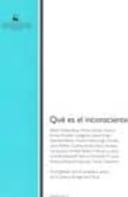 QUE ES EL INCONSCIENTE, de Varios autores | portada del libro