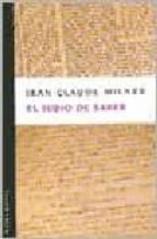 JUDIO DE SABER,EL, de Jean-Claude Milner | portada del libro